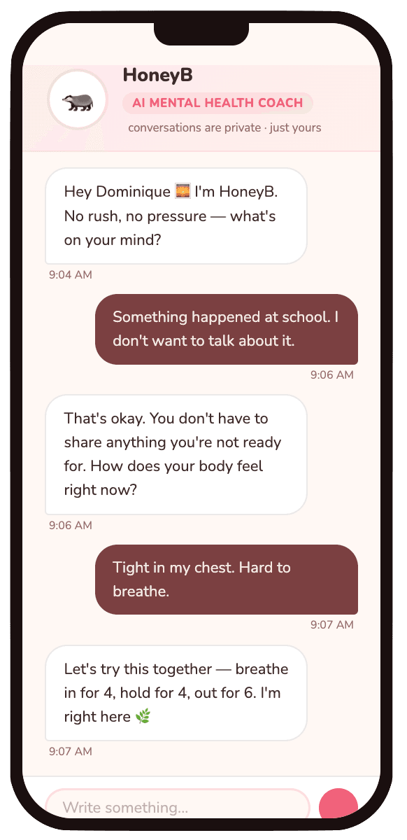 Talk to HoneyB mobile app